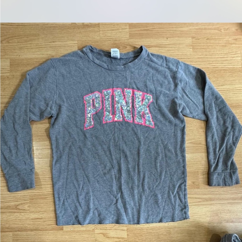 Gray Kids Shirt with Pink Accents
